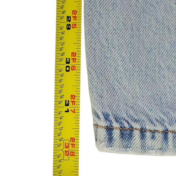 Aeropostale Jeans Women Size 8 32X32 90s Baggy Destroyed Light Wash Cotton New - Picture 8 of 11
